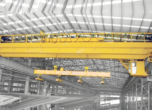 Electromagnetic chuck type hook bridge crane